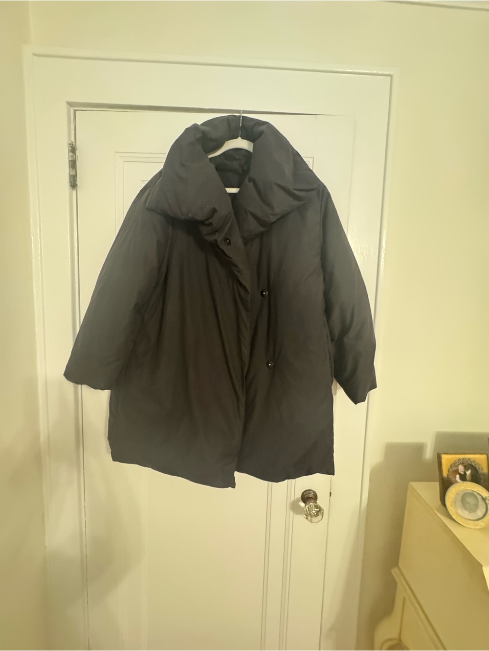 Jenni Kayne Black Oversized Puffer Jacket with High Funnel Collar